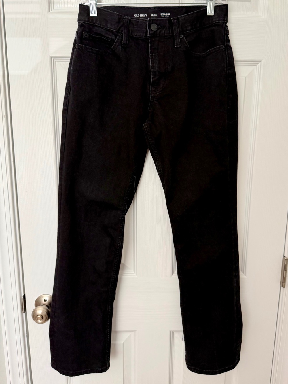 Men’s Old Navy Black Denim Jean - Size 29x30 - Straight Built-In Flex - Like New